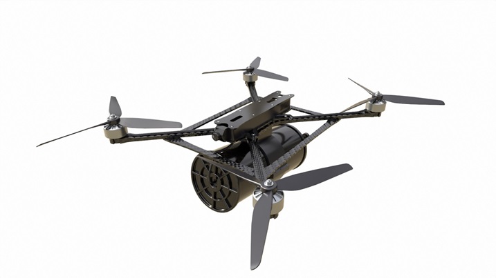 FPV - дрон "ШПАК" ХАНТЕР 13-Т, карбон13 дюймів, оптоволокно, тепловізійна камера, FLY KROP